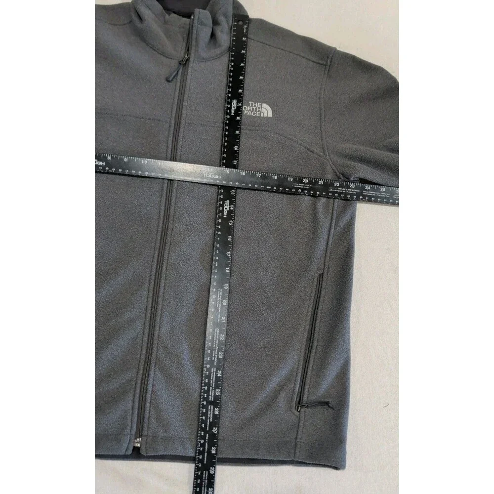 The North Face Gray Full Zip Fleece Jacket Men's Size Large